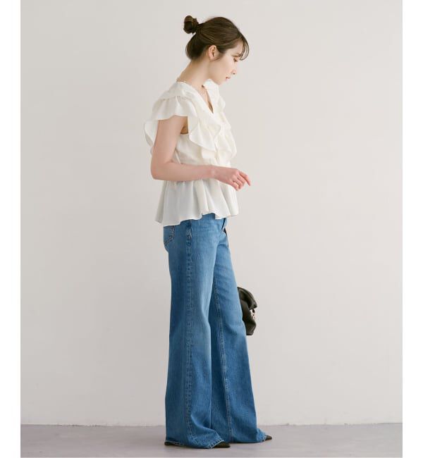 NOBLE「《予約》ウォーターエッジフリルブラウス」|シャツ・ブラウス|