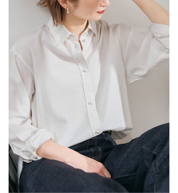 Spick and Span「《予約》コットンパールボタンシャツ」|シャツ・ブラウス|