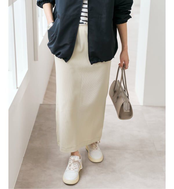 Spick and Span「《予約》CO/PEリブタイトスカート」|スカート|ナチュラル