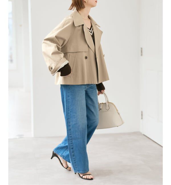 Spick and Span「《予約》ソフトツイルショートトレンチコート」|トレンチコート|