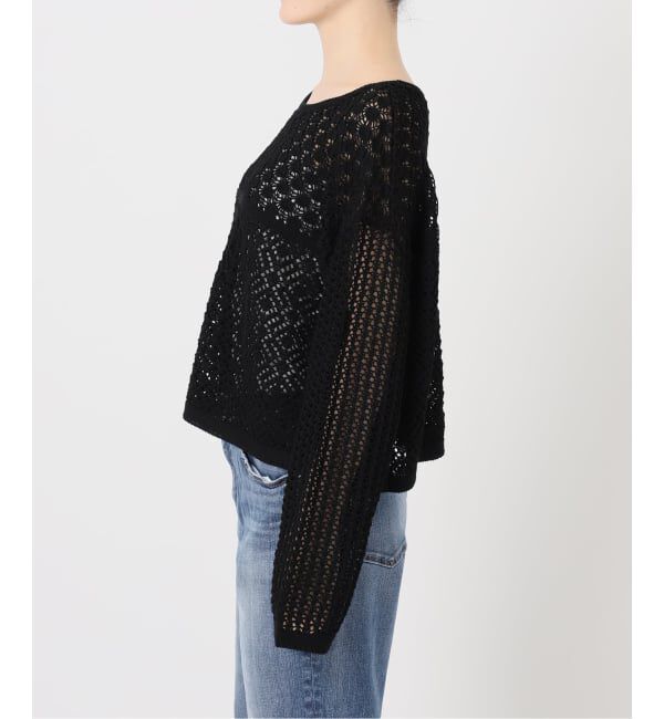 Spick and Span「《予約》透かし編みボートネックニット」|ニット・セーター|