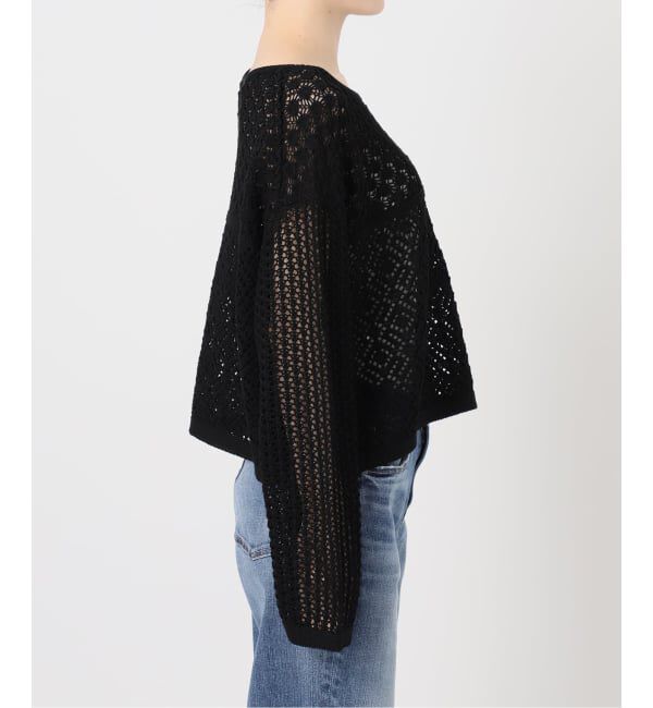 Spick and Span「《予約》透かし編みボートネックニット」|ニット・セーター|