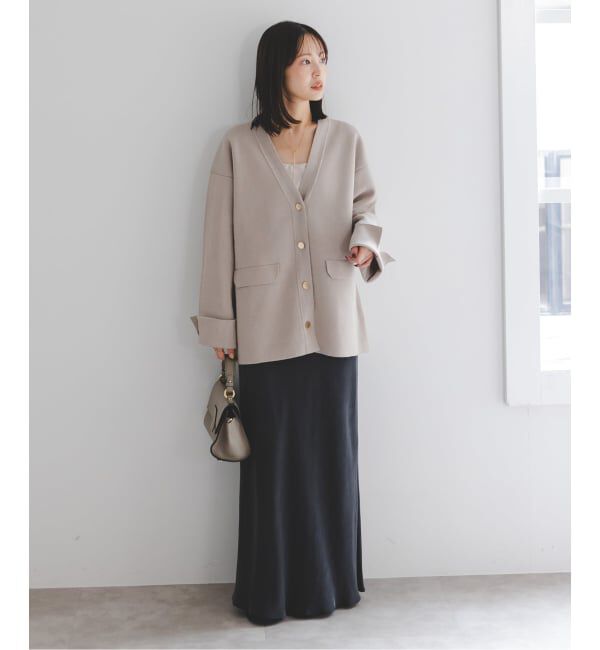 NOBLE「《WEB限定追加予約》接結ジャケットライクカーディガン」|カーディガン|