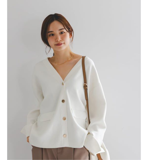 NOBLE「《WEB限定追加予約》接結ジャケットライクカーディガン」|カーディガン|