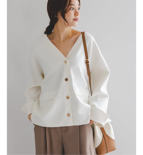 NOBLE「《WEB限定追加予約》接結ジャケットライクカーディガン」|カーディガン|