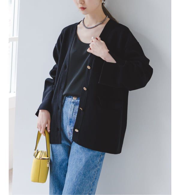 NOBLE「《WEB限定追加予約》接結ジャケットライクカーディガン」|カーディガン|