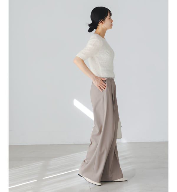 NOBLE「《予約》ラティスシャギーショートスリーブニット」|ニット・セーター|