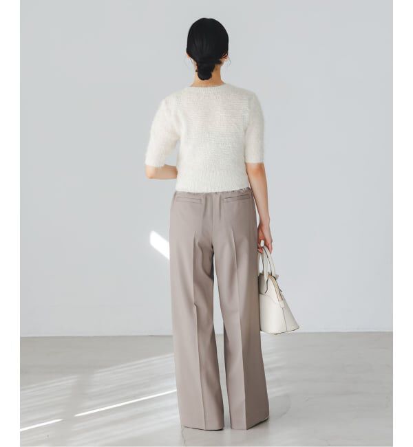 NOBLE「《予約》ラティスシャギーショートスリーブニット」|ニット・セーター|