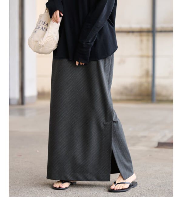 FRAMeWORK「≪予約≫TWストライプバイアススカート」|スカート|