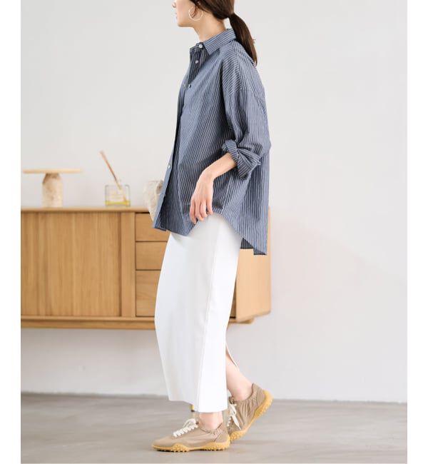 FRAMeWORK「≪予約≫BLUE STRIPE オーバーシャツ」|シャツ・ブラウス|