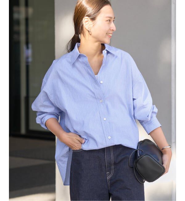 FRAMeWORK「≪予約≫BLUE STRIPE オーバーシャツ」|シャツ・ブラウス|