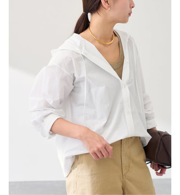 FRAMeWORK「≪予約≫コットンナイロンフードシャツ」|シャツ・ブラウス|