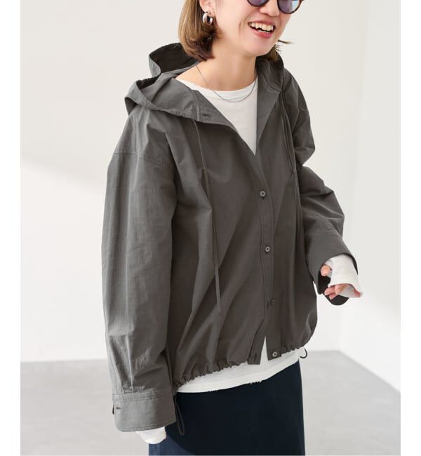 FRAMeWORK「≪予約≫コットンナイロンフードシャツ」|シャツ・ブラウス|