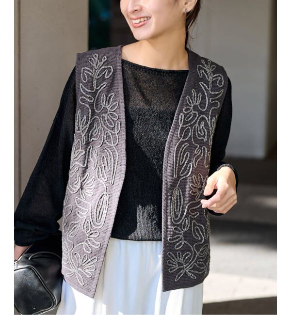 FRAMeWORK「≪予約≫メッシュエンブロイダリーベスト」|ダウンベスト・ベスト|