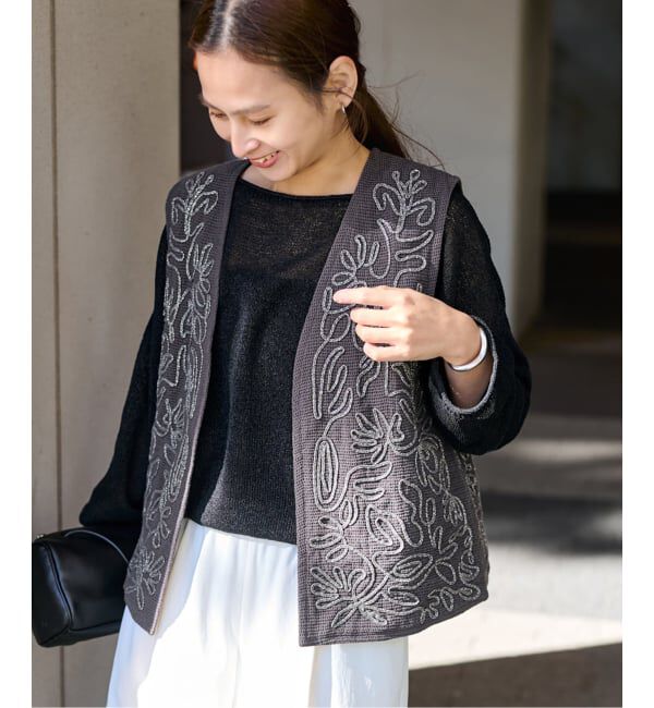 FRAMeWORK「≪予約≫メッシュエンブロイダリーベスト」|ダウンベスト・ベスト|