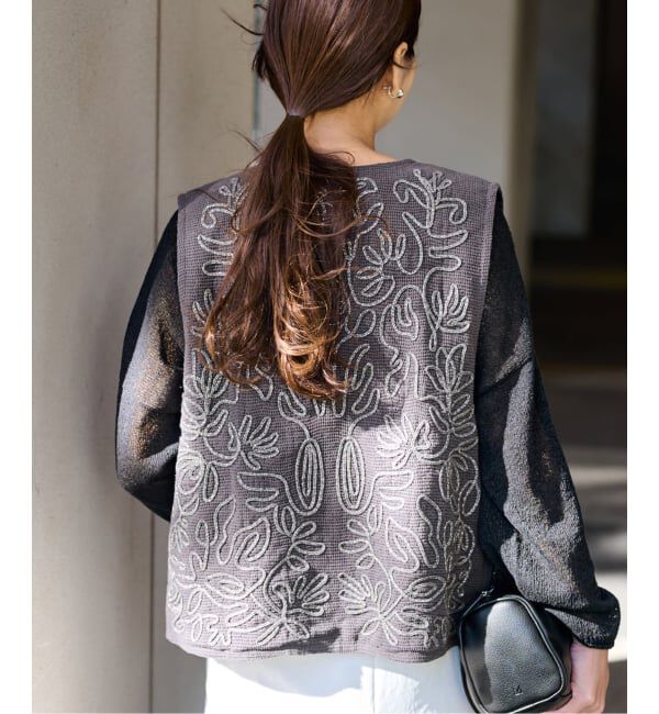 FRAMeWORK「≪予約≫メッシュエンブロイダリーベスト」|ダウンベスト・ベスト|