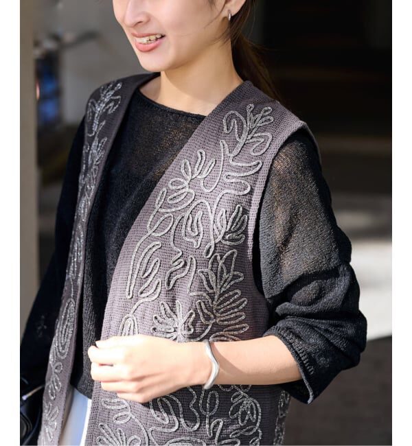 FRAMeWORK「≪予約≫メッシュエンブロイダリーベスト」|ダウンベスト・ベスト|