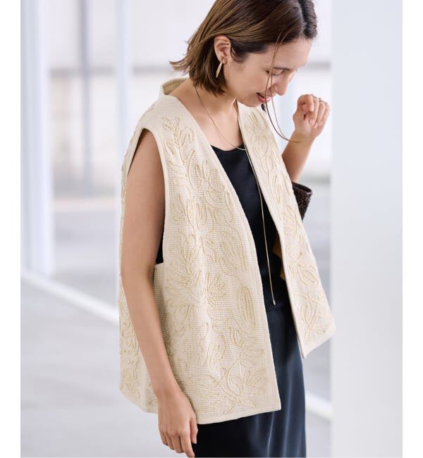 FRAMeWORK「≪予約≫メッシュエンブロイダリーベスト」|ダウンベスト・ベスト|