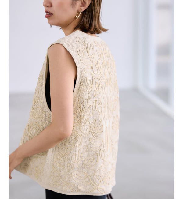 FRAMeWORK「≪予約≫メッシュエンブロイダリーベスト」|ダウンベスト・ベスト|