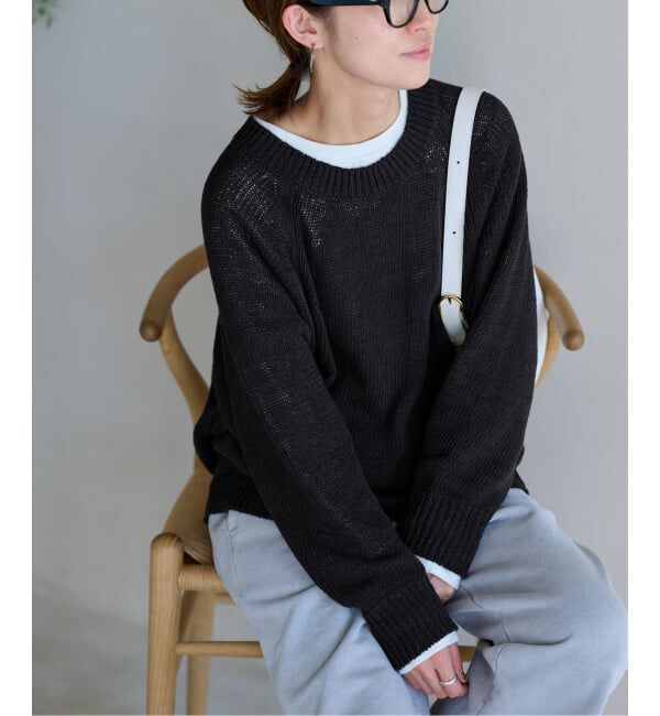 FRAMeWORK「≪WEB限定 / 追加予約≫リネンコットンラグランニット」|ニット・セーター|