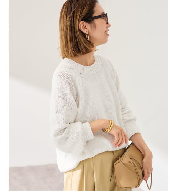 FRAMeWORK「≪WEB限定 / 追加予約≫リネンコットンラグランニット」|ニット・セーター|