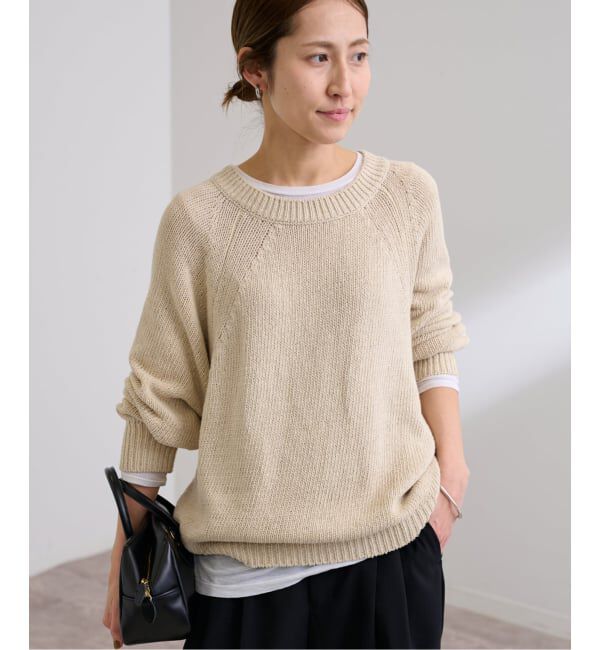 FRAMeWORK「≪WEB限定 / 追加予約≫リネンコットンラグランニット」|ニット・セーター|