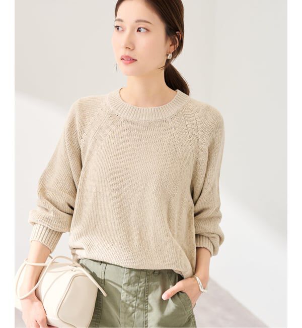 FRAMeWORK「≪WEB限定 / 追加予約≫リネンコットンラグランニット」|ニット・セーター|