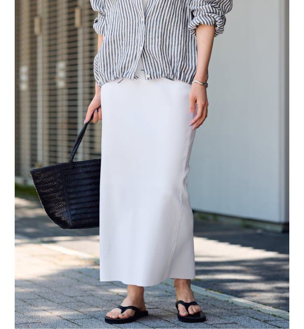 FRAMeWORK「≪追加予約 / 洗濯機洗い可能≫VIS-NYフルニードルタイトスカート」|スカート|