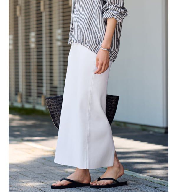 FRAMeWORK「≪追加予約 / 洗濯機洗い可能≫VIS-NYフルニードルタイトスカート」|スカート|