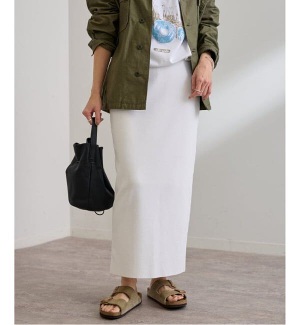 FRAMeWORK「≪追加予約 / 洗濯機洗い可能≫VIS-NYフルニードルタイトスカート」|スカート|