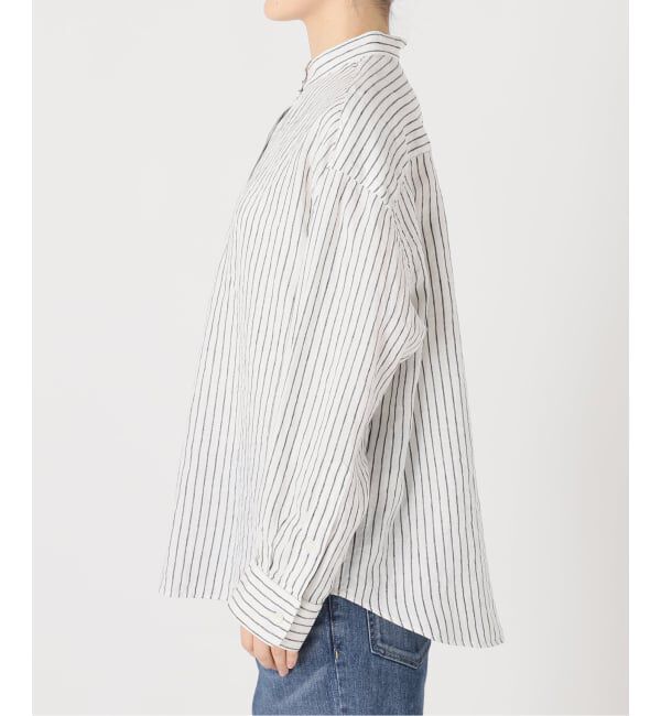 FRAMeWORK「≪追加予約≫フレンチリネンバンドカラーシャツ」|シャツ・ブラウス|