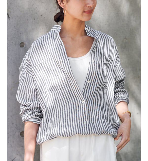 FRAMeWORK「≪追加予約≫フレンチリネンドロストシャツ」|シャツ・ブラウス|