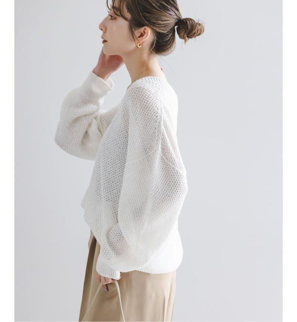 NOBLE「《予約》ペーパーヤーンVネック プルオーバー」|ニット・セーター|