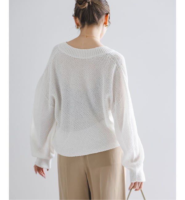 NOBLE「《予約》ペーパーヤーンVネック プルオーバー」|ニット・セーター|