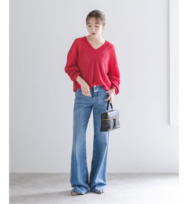 NOBLE「《予約》ペーパーヤーンVネック プルオーバー」|ニット・セーター|