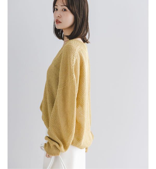 NOBLE「《予約》ペーパーヤーンVネック プルオーバー」|ニット・セーター|
