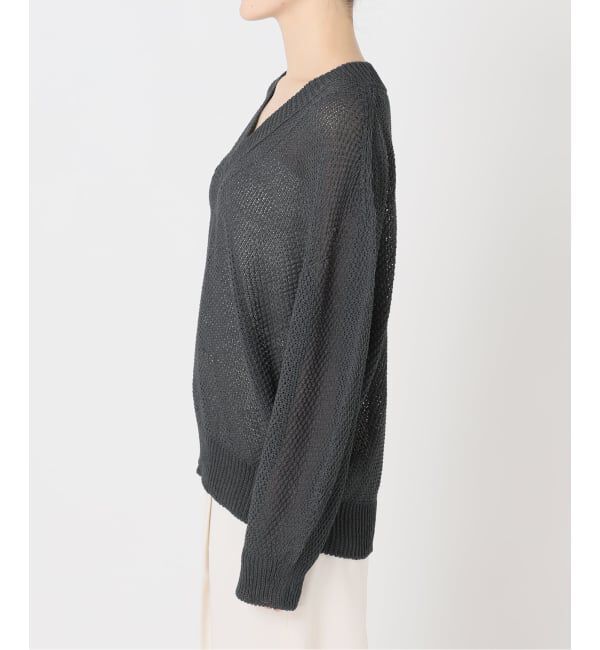 NOBLE「《予約》ペーパーヤーンVネック プルオーバー」|ニット・セーター|