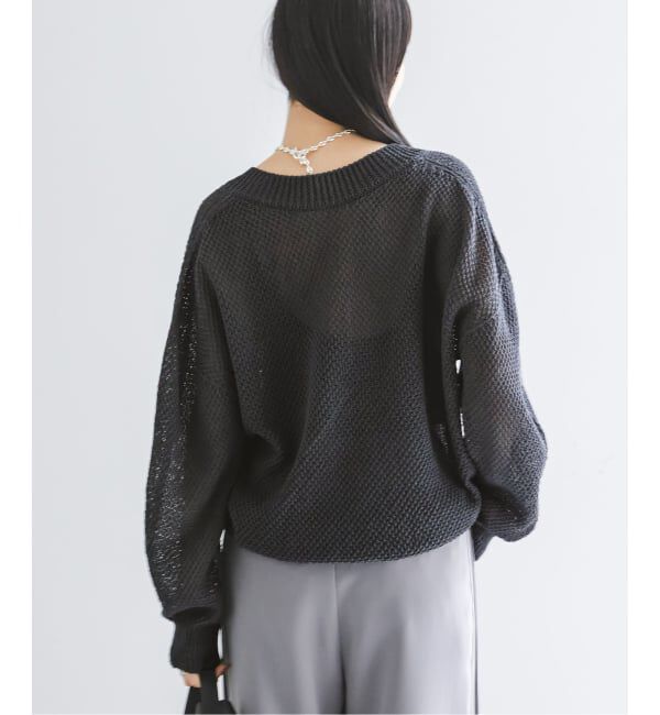 NOBLE「《予約》ペーパーヤーンVネック プルオーバー」|ニット・セーター|