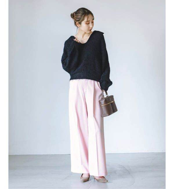 NOBLE「《追加予約・WEB限定カラー》エステルツイルストレッチスラックスパンツ」|スラックス|