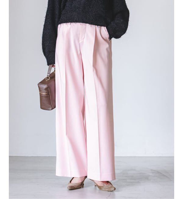 NOBLE「《追加予約・WEB限定カラー》エステルツイルストレッチスラックスパンツ」|スラックス|