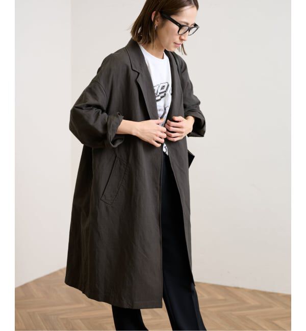 FRAMeWORK「≪一部カラーWEB限定 / 追加予約≫綿麻ポプリンコート」|チェスターコート|