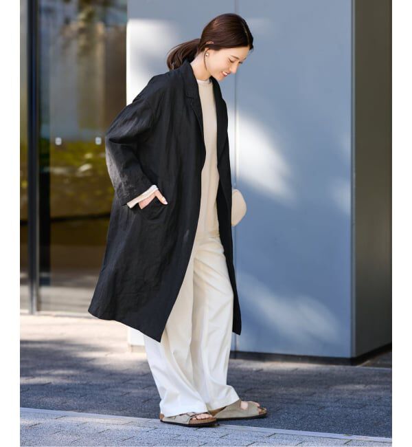 FRAMeWORK「≪一部カラーWEB限定 / 追加予約≫綿麻ポプリンコート」|チェスターコート|