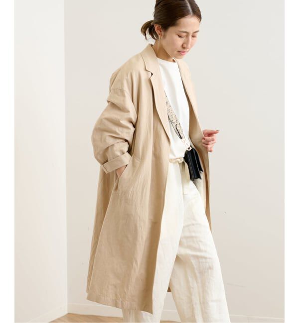 FRAMeWORK「≪一部カラーWEB限定 / 追加予約≫綿麻ポプリンコート」|チェスターコート|
