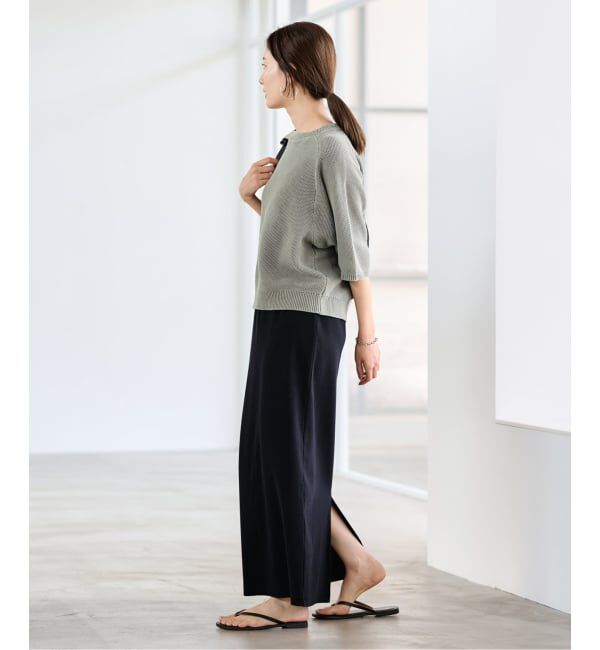 FRAMeWORK「≪予約≫ピグメントダイハーフスリーブニット」|ニット・セーター|