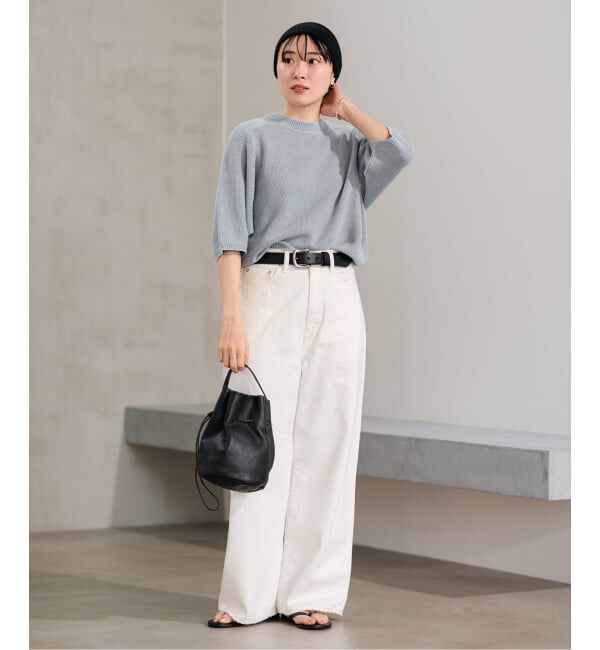 FRAMeWORK「≪予約≫ピグメントダイハーフスリーブニット」|ニット・セーター|