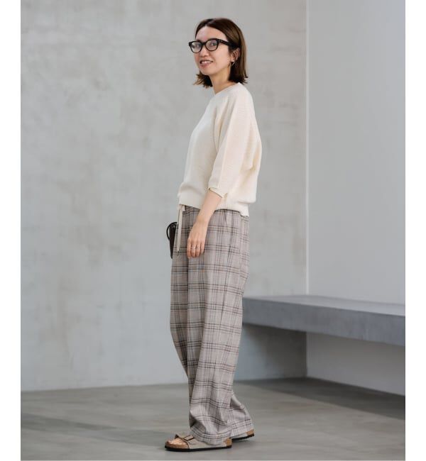 FRAMeWORK「≪予約≫ピグメントダイハーフスリーブニット」|ニット・セーター|