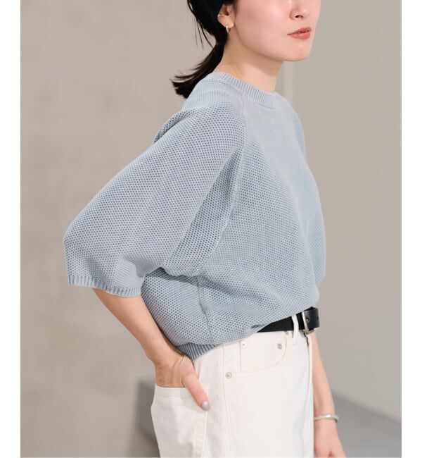 FRAMeWORK「≪予約≫ピグメントダイハーフスリーブニット」|ニット・セーター|