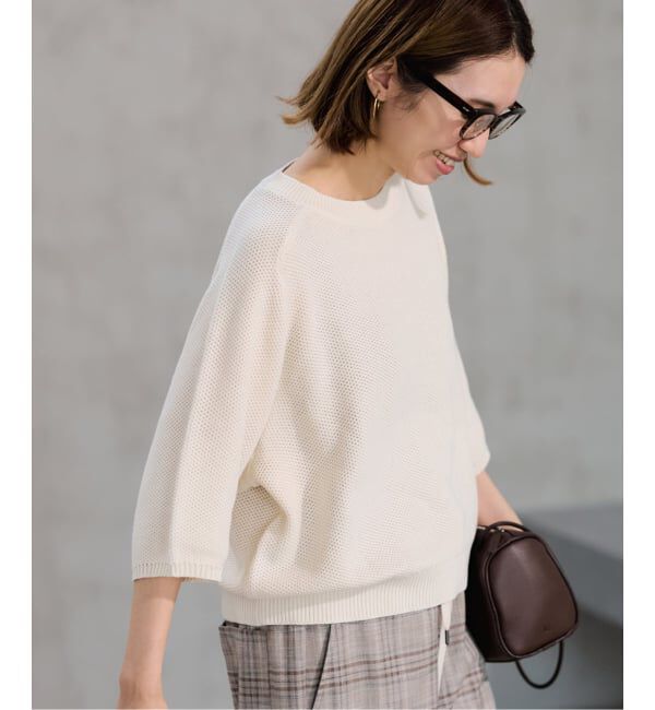 FRAMeWORK「≪予約≫ピグメントダイハーフスリーブニット」|ニット・セーター|