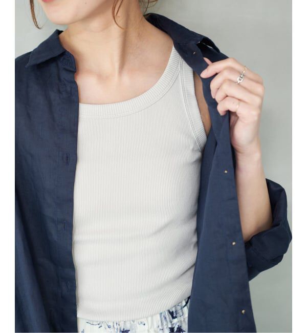 Spick and Span「《新色有り / 追加予約》甘撚テレコアメスリタンク」|タンクトップ|グレーB