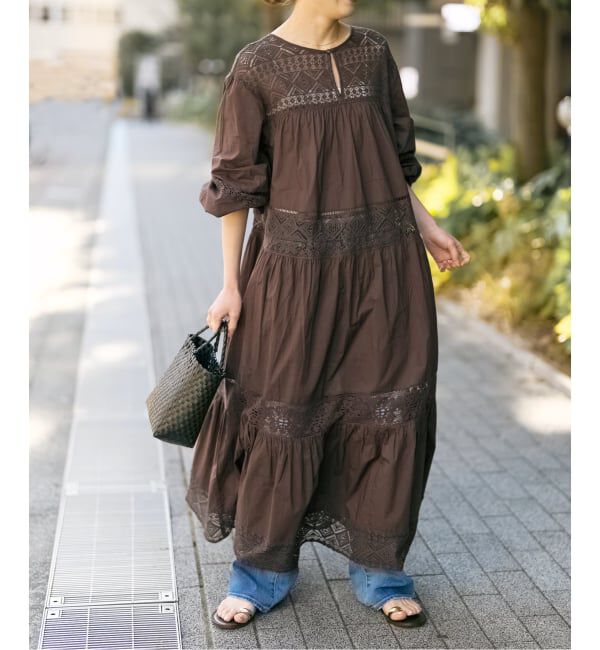 Spick and Span「《新色有り / 追加予約》HYUレースギャザーワンピース」|ワンピース|